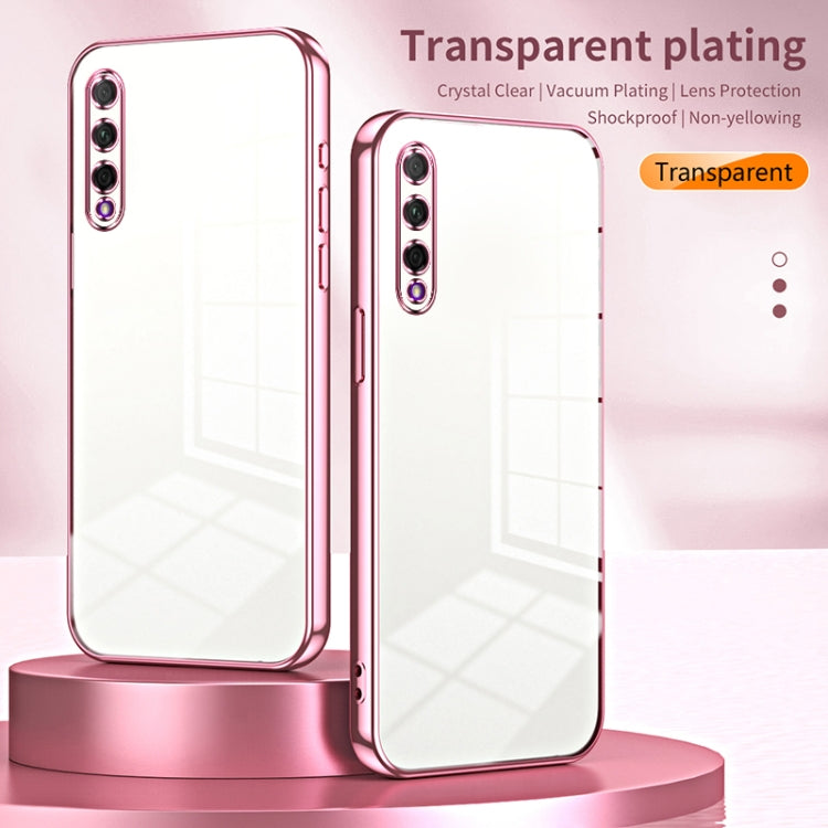 For Honor 9X Pro / Huawei Y9s Transparent Plating Fine Hole Phone Case(Transparent)