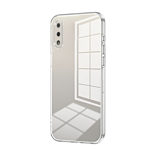 For Honor 9X Transparent Plating Fine Hole Phone Case(Transparent)