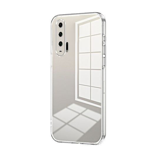 For Honor 20 Pro Transparent Plating Fine Hole Phone Case(Transparent)