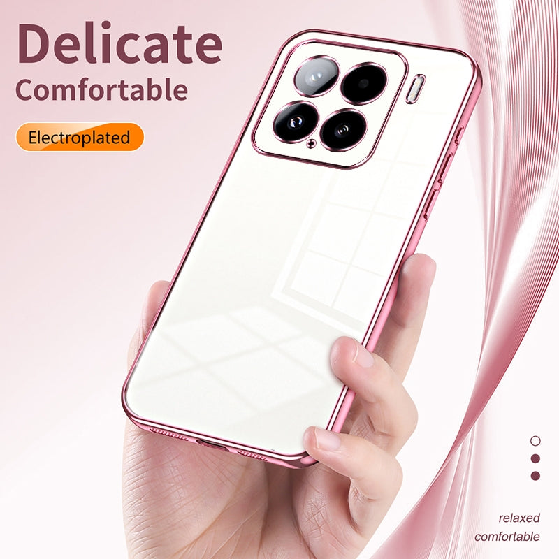 For Xiaomi 15 Transparent Plating Fine Hole Phone Case(Transparent)
