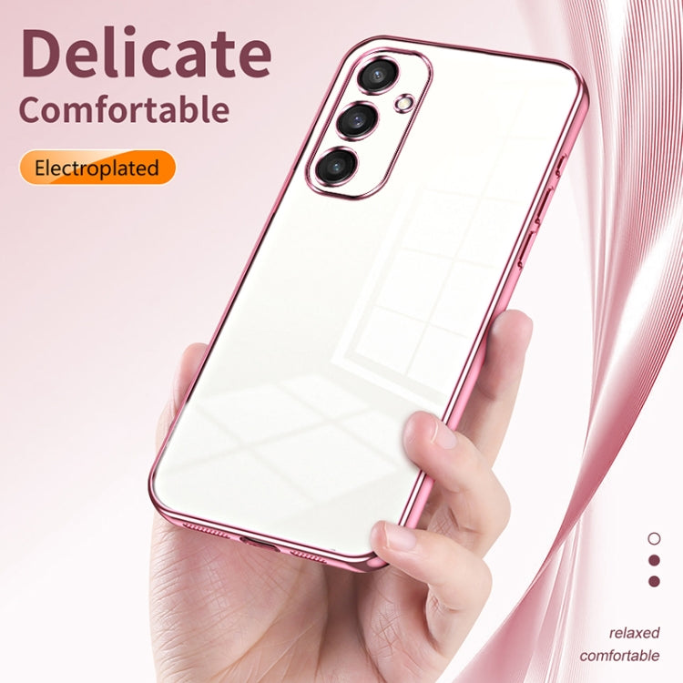 For Samsung Galaxy S24 5G Transparent Plating Fine Hole Phone Case(Green)
