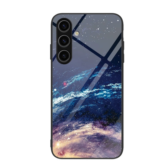 For Samsung Galaxy S24 5G Colorful Painted Glass Phone Case(Starry Sky)