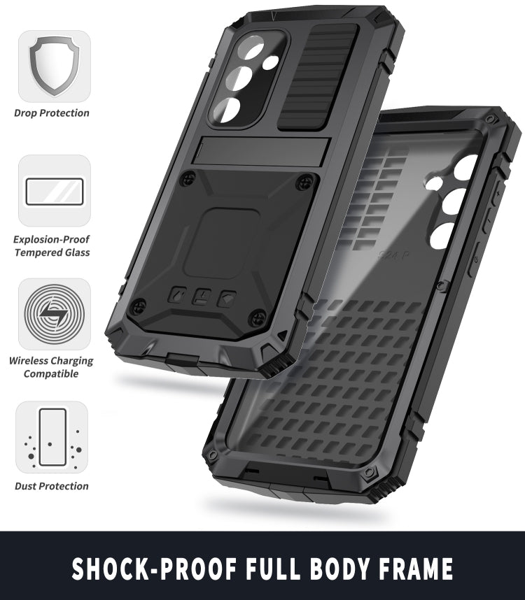 For Samsung Galaxy S24 5G R-JUST Life Waterproof Dustproof Shockproof Phone Case(Black)