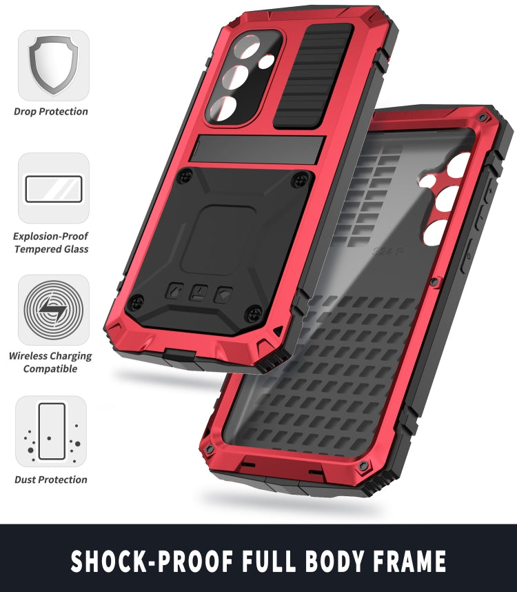 For Samsung Galaxy S24 5G R-JUST Life Waterproof Dustproof Shockproof Phone Case(Red)