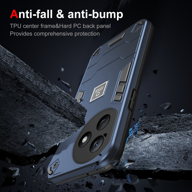 For Honor X50i+ 2 in 1 Shockproof Phone Case(Blue)