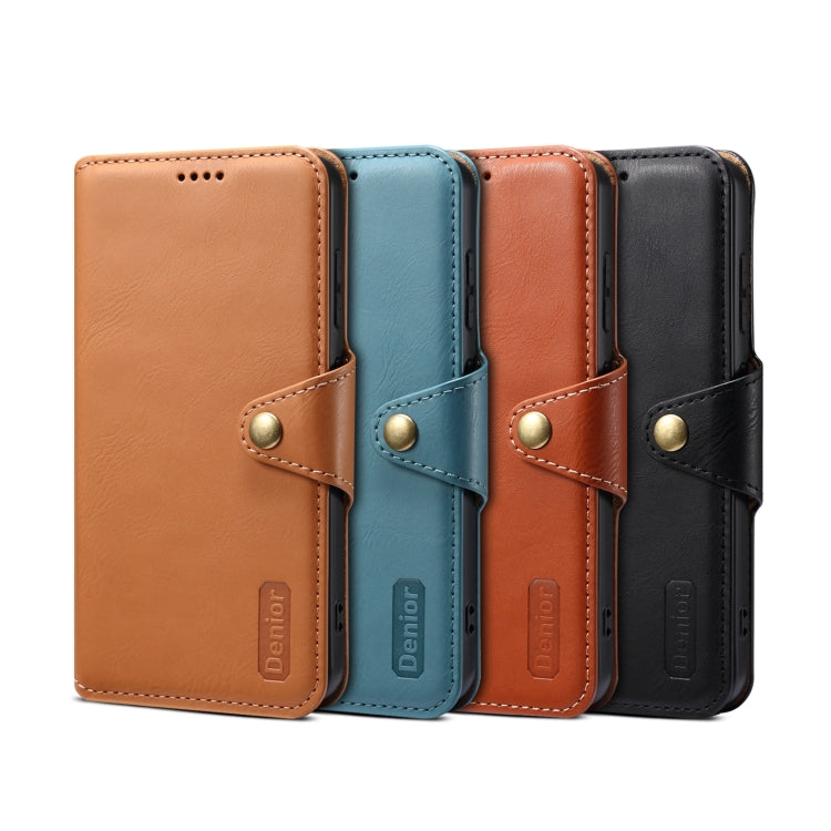 For Samsung Galaxy S24 5G Denior Cowhide Texture Wallet Style Leather Phone Case(Khaki)