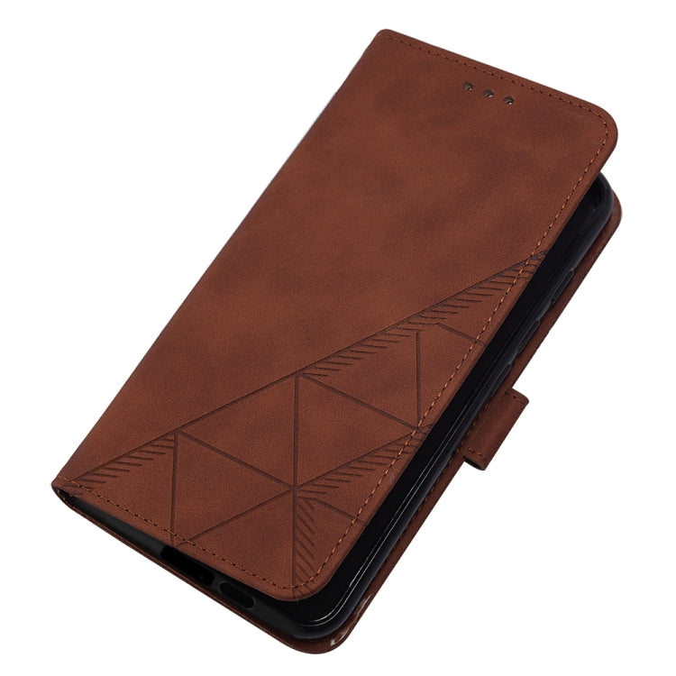 For Samsung Galaxy S24 5G Crossbody 3D Embossed Flip Leather Phone Case(Brown)