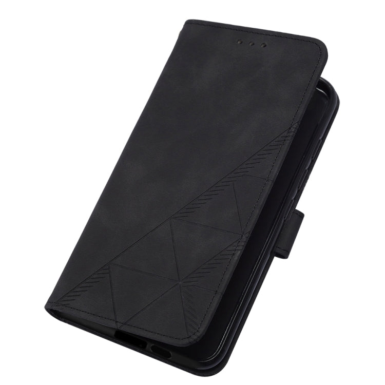 For Samsung Galaxy S24 5G Crossbody 3D Embossed Flip Leather Phone Case(Black)