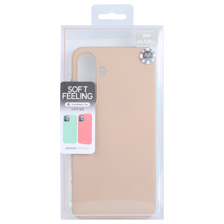 For Samsung Galaxy S24 5G GOOSPERY SOFT FEELING Liquid TPU Soft Phone Case(Apricot)