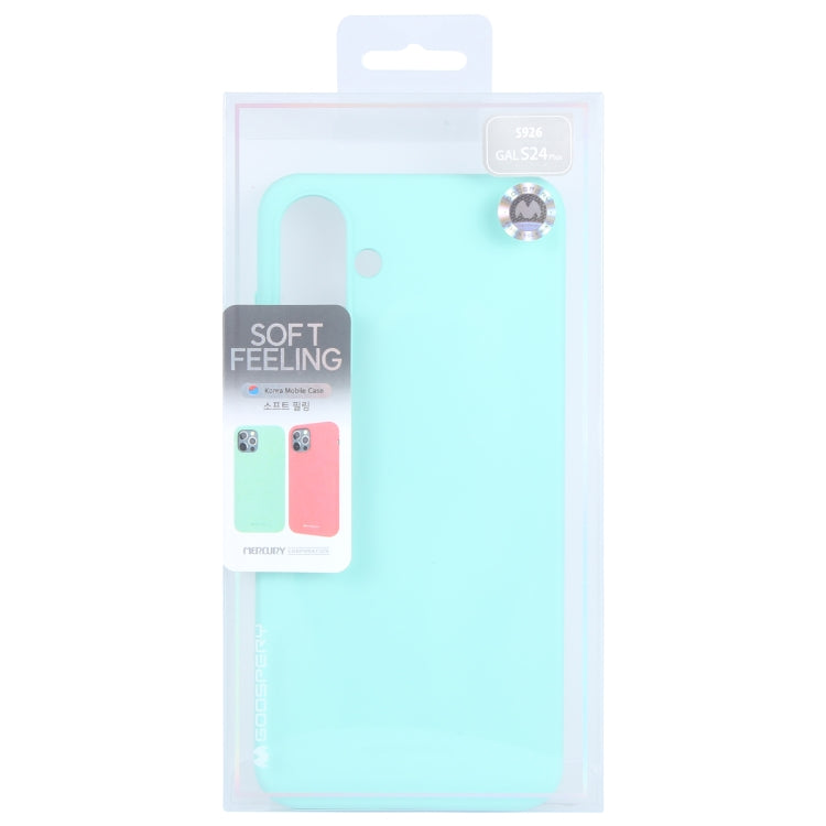 For Samsung Galaxy S24 5G GOOSPERY SOFT FEELING Liquid TPU Soft Phone Case(Mint Green)