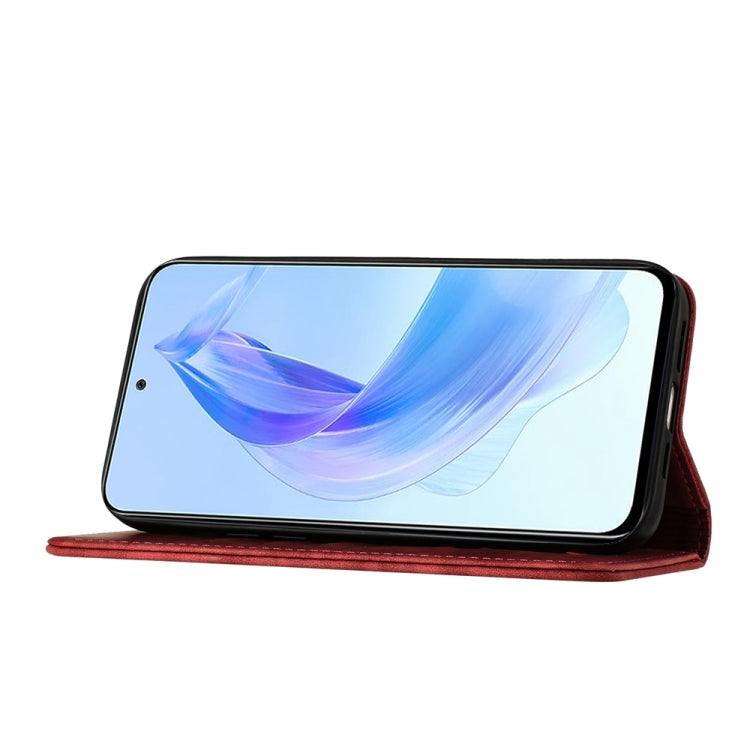 For Honor 90 Lite / X50i Butterfly Cat Embossing Flip Leather Phone Case(Red)