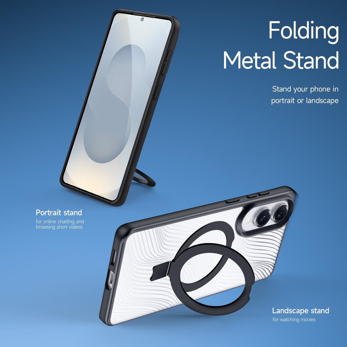 For Samsung Galaxy S25 Edge 5G DUX DUCIS Aimo Mag Series MagSafe Ring Holder Frosted Phone Case(Black)