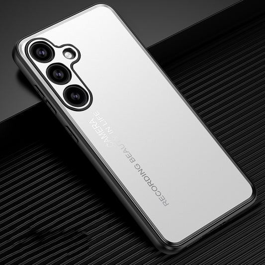 For Samsung Galaxy S24 5G Frosted Metal Phone Case(Silver)