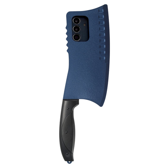 For Samsung Galaxy S24 5G Simulated Kitchen Knife TPU + PC Phone Case(Blue)