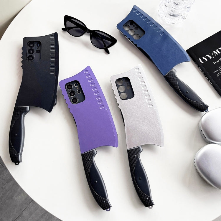 For Samsung Galaxy S24 5G Simulated Kitchen Knife TPU + PC Phone Case(Blue)