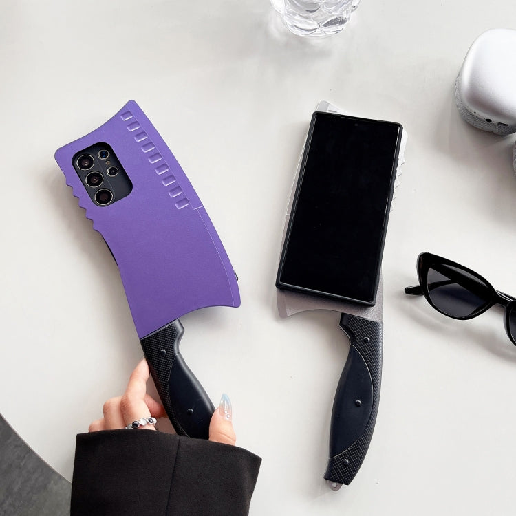For Samsung Galaxy S24 5G Simulated Kitchen Knife TPU + PC Phone Case(Blue)