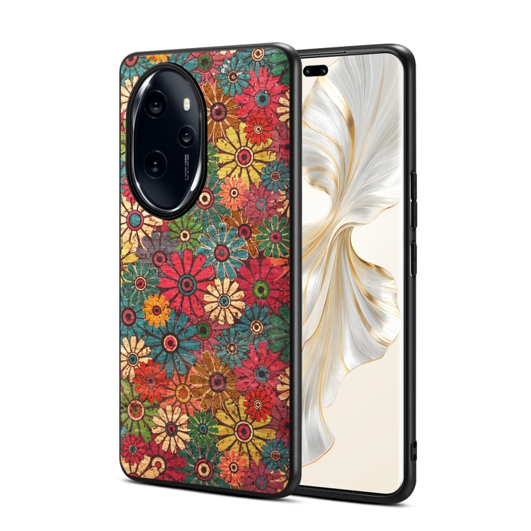 For Honor 100 Pro Four Seasons Flower Language Series TPU Phone Case(Spring Green)