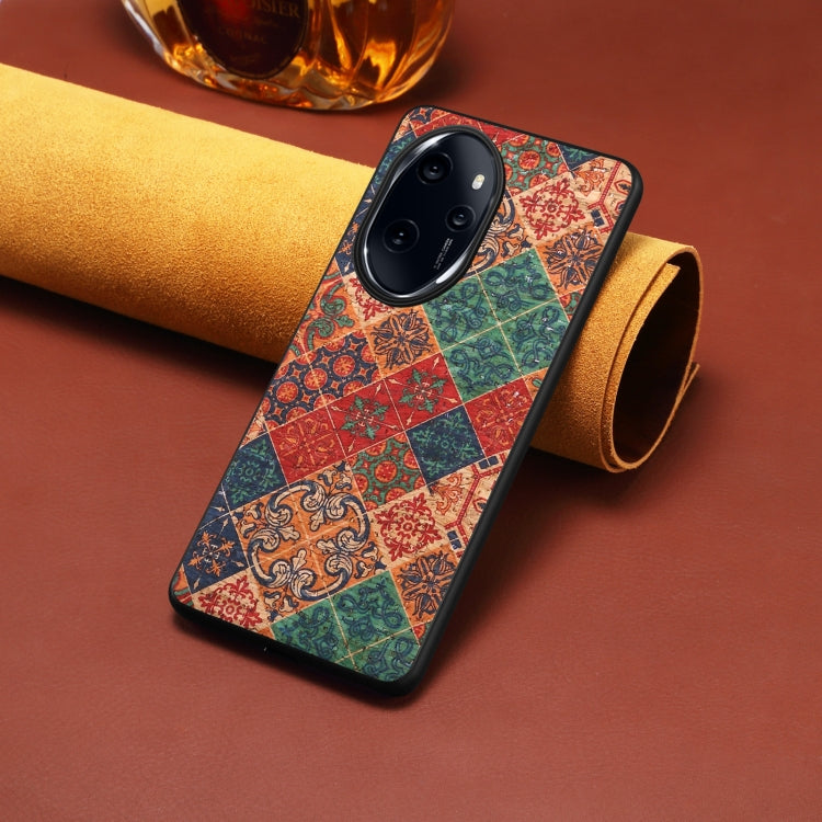 For Honor 100 Pro Four Seasons Flower Language Series TPU Phone Case(Winter Blue)