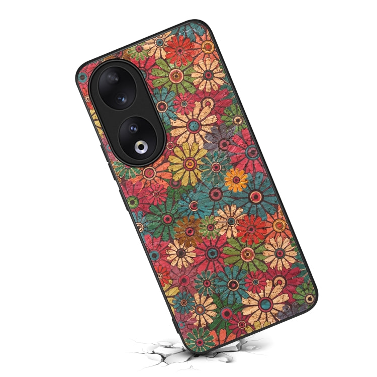 For Honor 90 Four Seasons Flower Language Series TPU Phone Case(Spring Green)