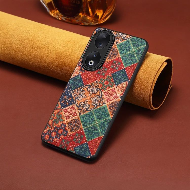 For Honor 90 Four Seasons Flower Language Series TPU Phone Case(Winter Blue)