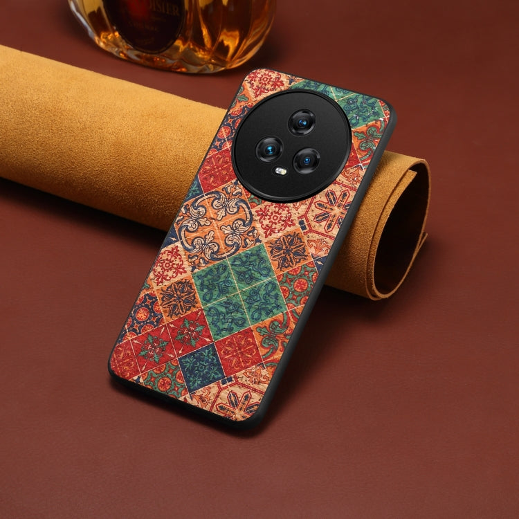 For Honor Magic5 Four Seasons Flower Language Series TPU Phone Case(Winter Blue)