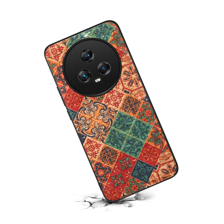 For Honor Magic5 Four Seasons Flower Language Series TPU Phone Case(Winter Blue)