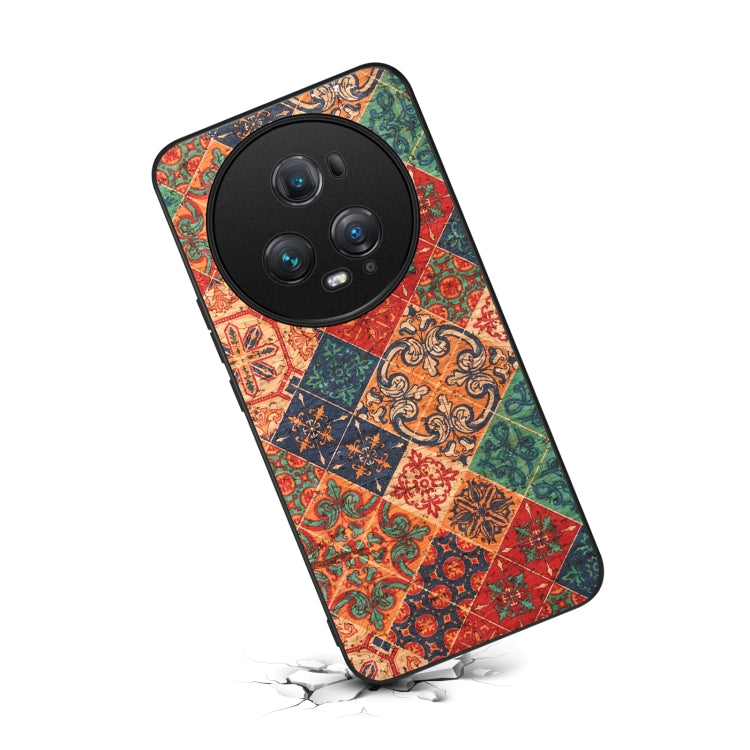 For Honor Magic5 Pro Four Seasons Flower Language Series TPU Phone Case(Winter Blue)