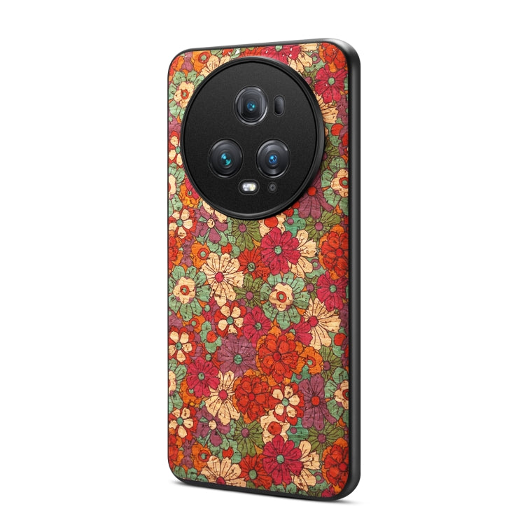 For Honor Magic5 Pro Four Seasons Flower Language Series TPU Phone Case(Summer Red)