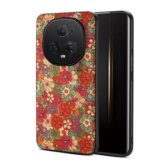 For Honor Magic5 Ultimate Four Seasons Flower Language Series TPU Phone Case(Summer Red)