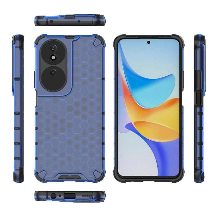 For Honor Play 50 Plus Shockproof Honeycomb PC + TPU Protective Phone Case(Blue)
