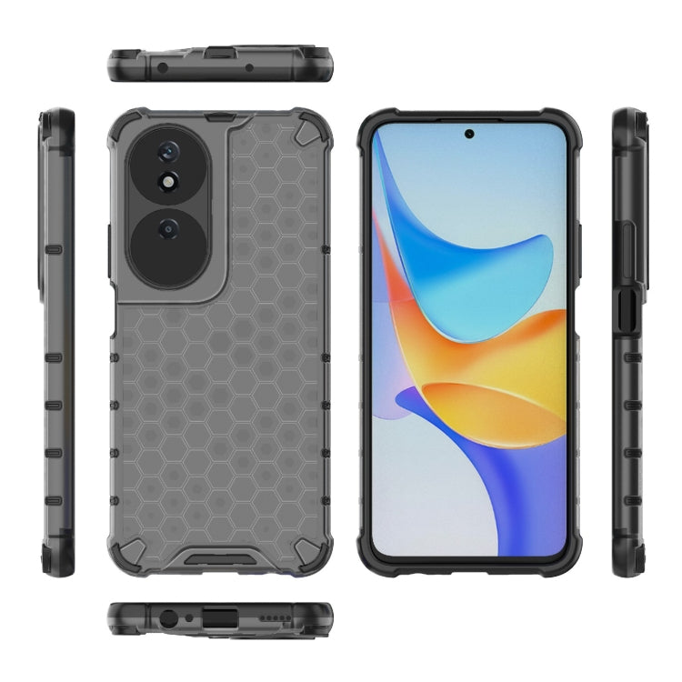 For Honor Play 50 Plus Shockproof Honeycomb PC + TPU Protective Phone Case(Black)