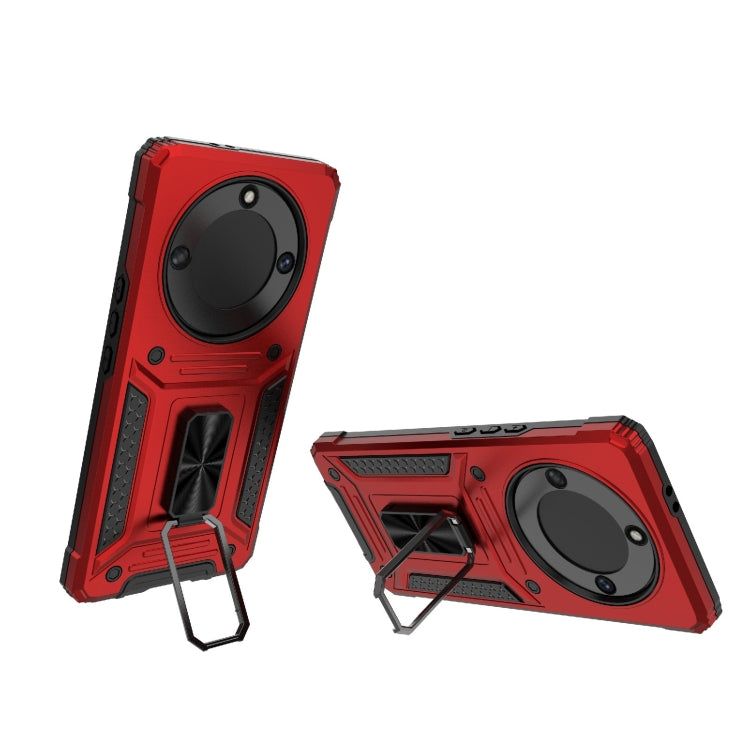 For Honor X40 5G Camshield Robot TPU Hybrid PC Phone Case(Red)