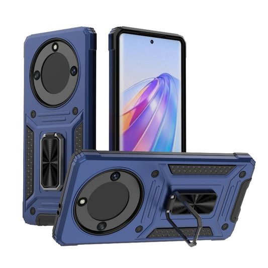 For Honor X40 5G Camshield Robot TPU Hybrid PC Phone Case(Blue)