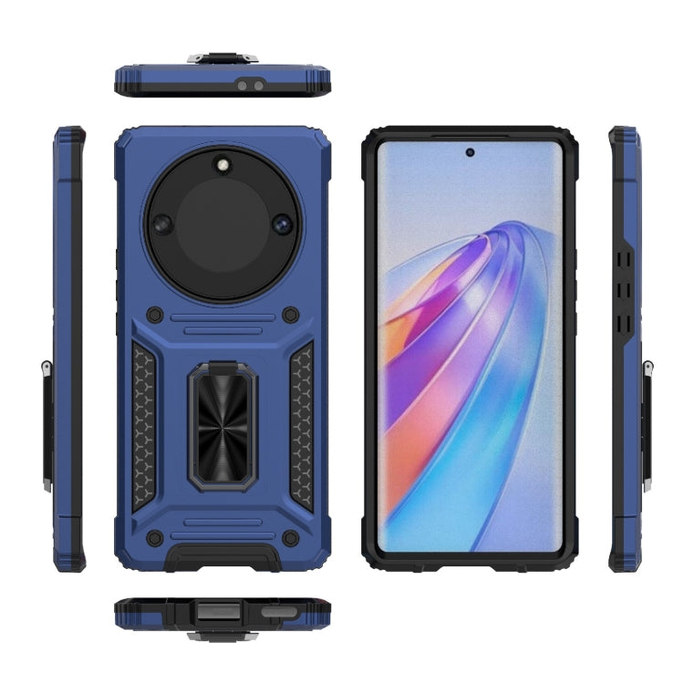 For Honor X40 5G Camshield Robot TPU Hybrid PC Phone Case(Blue)