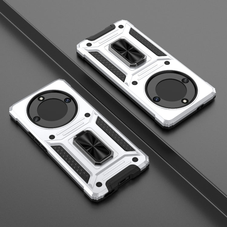 For Honor X40 5G Camshield Robot TPU Hybrid PC Phone Case(Silver)