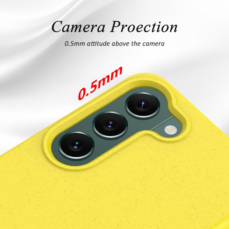 For Samsung Galaxy S24 5G Wheat Straw Material + TPU Phone Case(Yellow)
