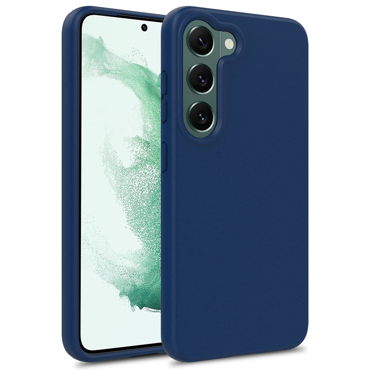 For Samsung Galaxy S24 5G Wheat Straw Material + TPU Phone Case(Blue)