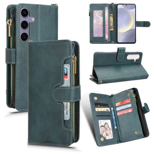 For Samsung Galaxy S24 5G Litchi Texture Zipper Leather Phone Case(Green)