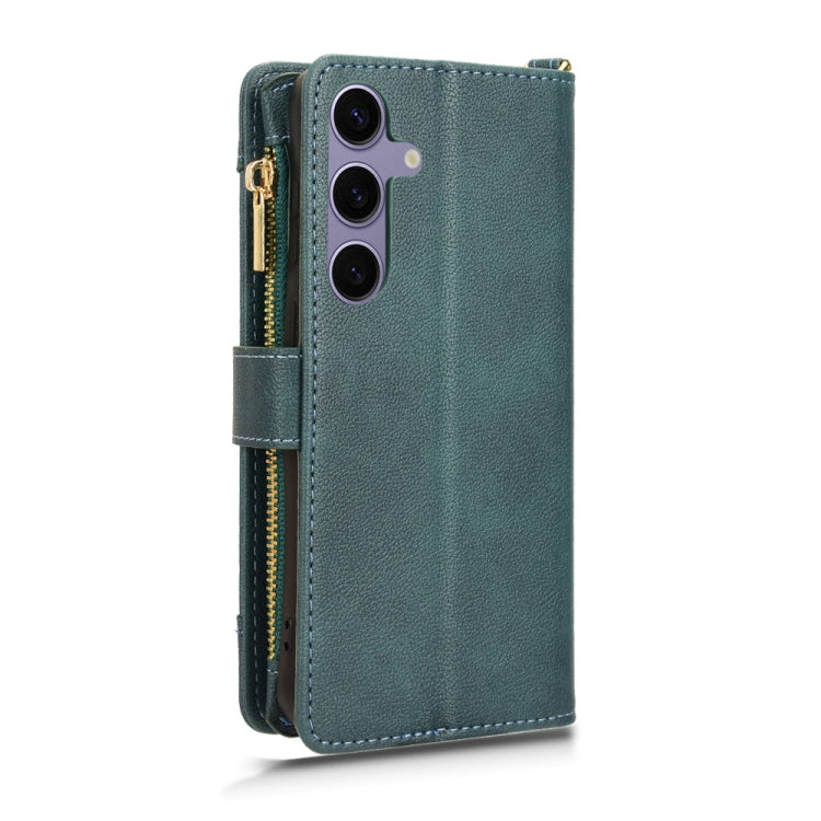 For Samsung Galaxy S24 5G Litchi Texture Zipper Leather Phone Case(Green)