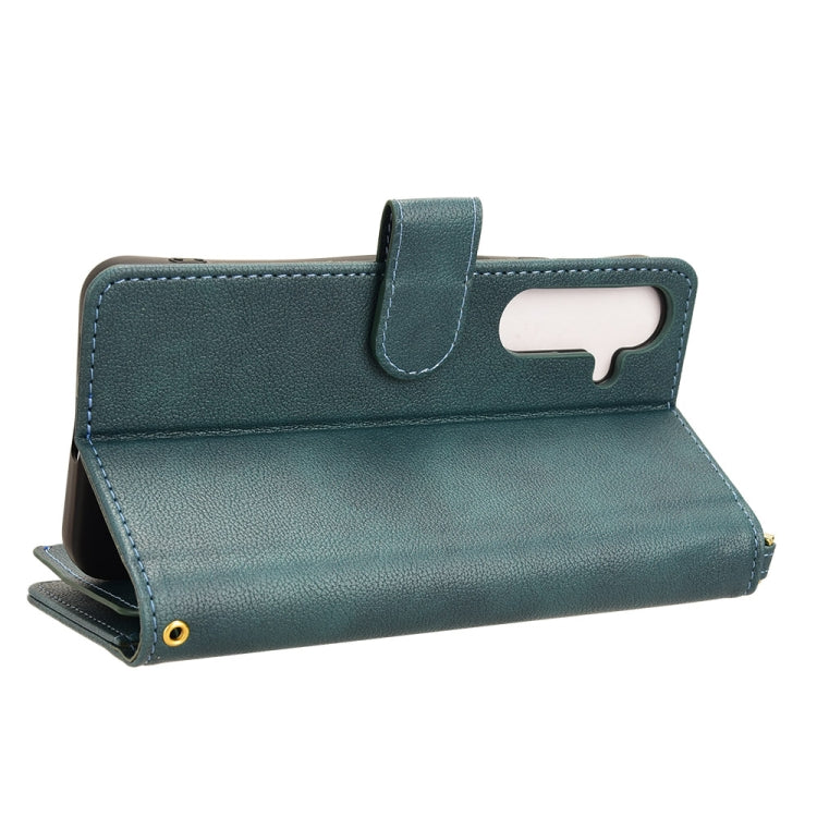 For Samsung Galaxy S24 5G Litchi Texture Zipper Leather Phone Case(Green)