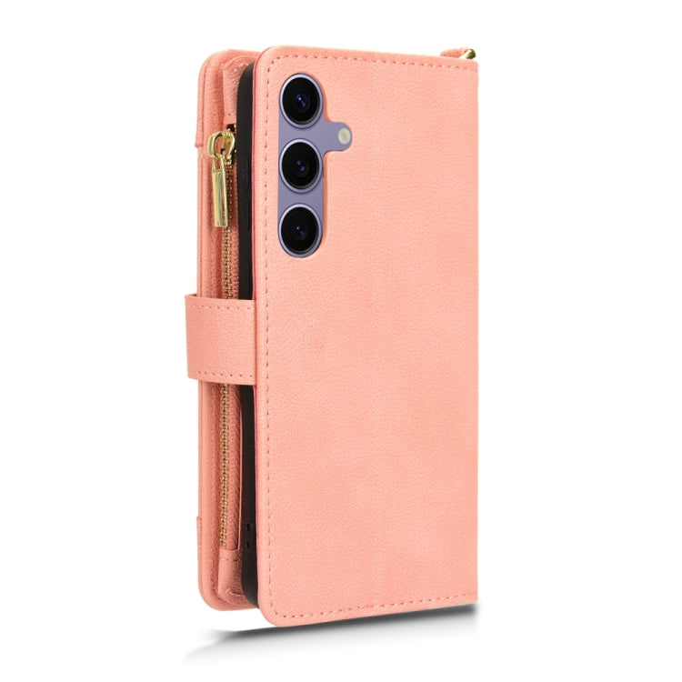 For Samsung Galaxy S24 5G Litchi Texture Zipper Leather Phone Case(Pink)