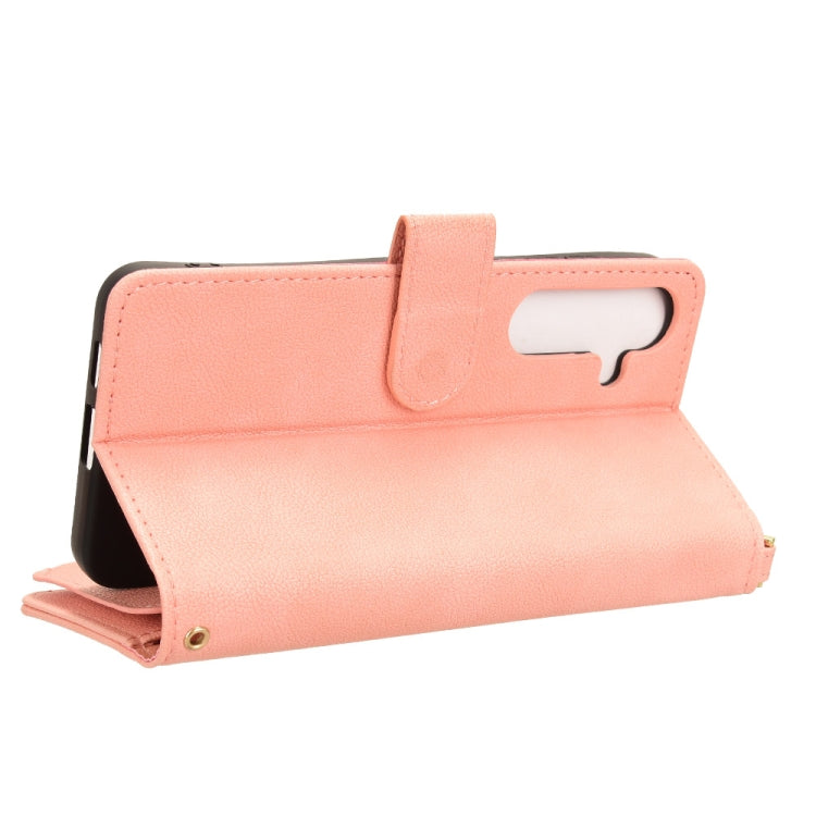 For Samsung Galaxy S24 5G Litchi Texture Zipper Leather Phone Case(Pink)
