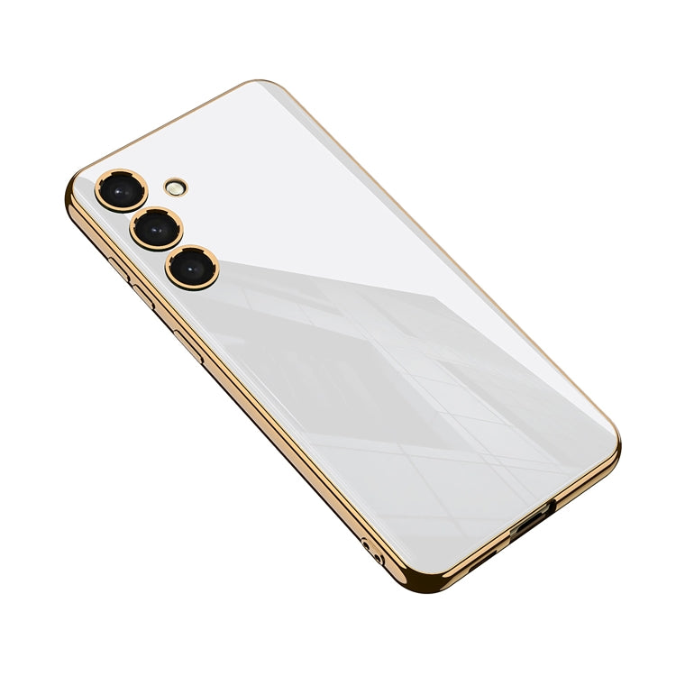 For Samsung Galaxy S24 5G GKK Electroplating TPU Full Coverage Phone Case(White)