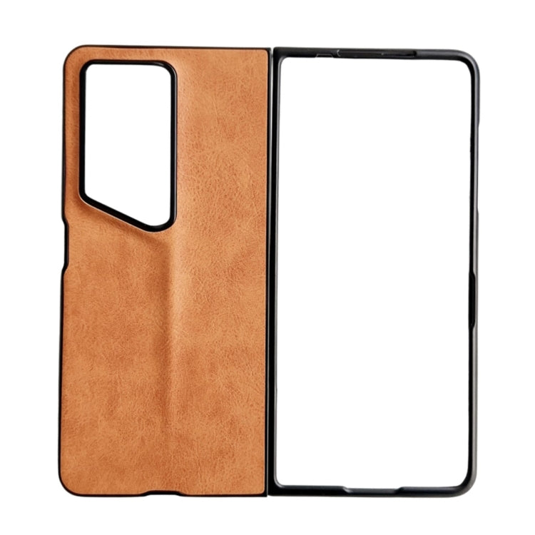 For Honor Magic V2 RSR Porsche Design Crazy Horse Pattern Folding Leather Phone Case(Orange)