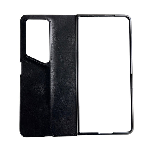 For Honor Magic V2 RSR Porsche Design Crazy Horse Pattern Folding Leather Phone Case(Black)