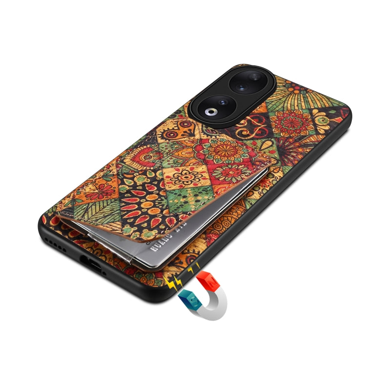 For Honor 90 Dual Card Slot Holder Phone Case(Autumn Yellow)