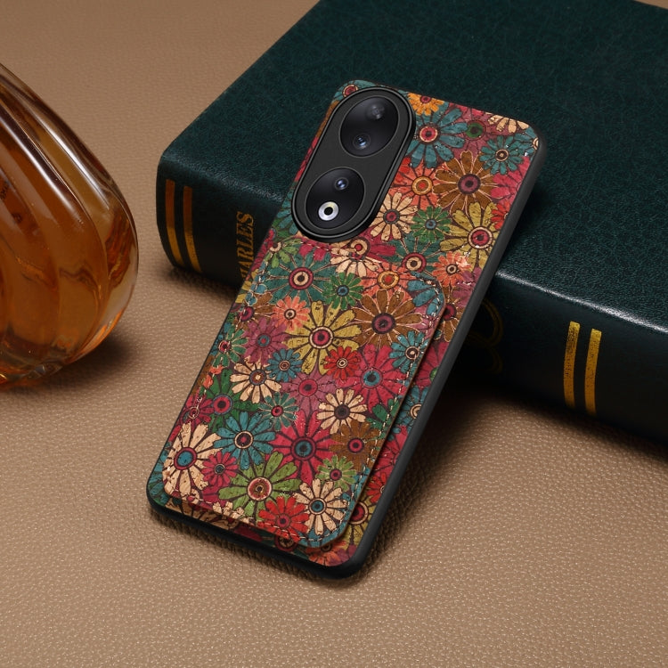 For Honor 90 Dual Card Slot Holder Phone Case(Spring Green)