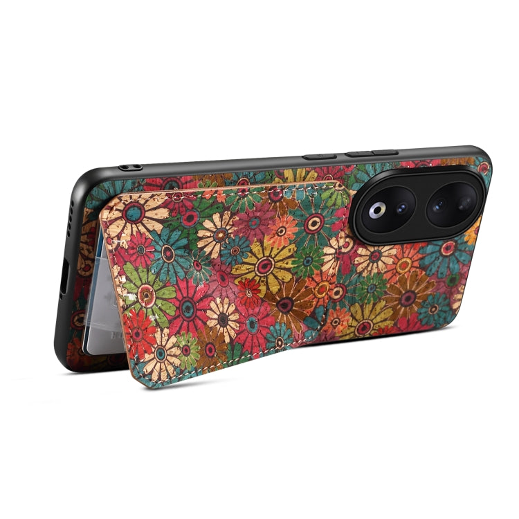 For Honor 90 Dual Card Slot Holder Phone Case(Spring Green)