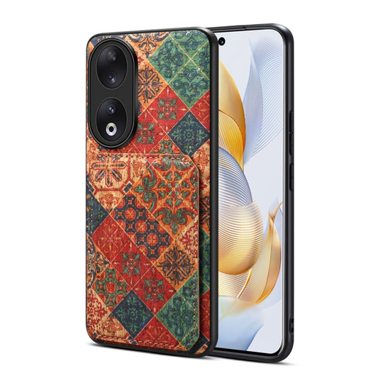 For Honor 90 Dual Card Slot Holder Phone Case(Winter Blue)