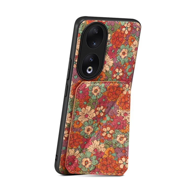 For Honor 90 Dual Card Slot Holder Phone Case(Summer Red)